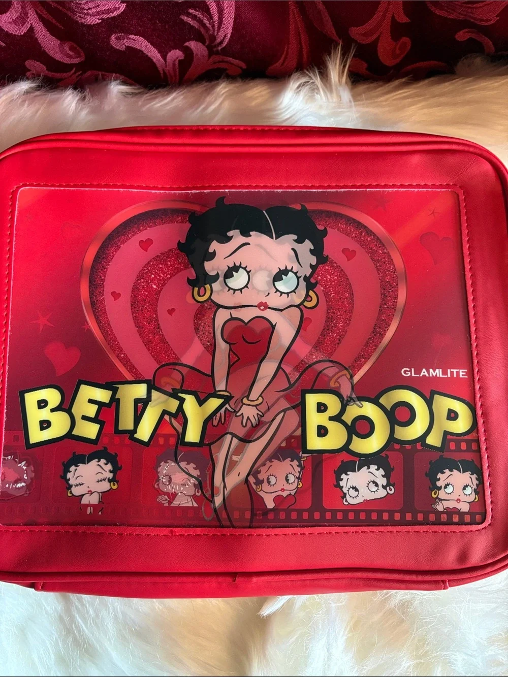 Betty Boop Red Cosmetic Bag by Glamlite